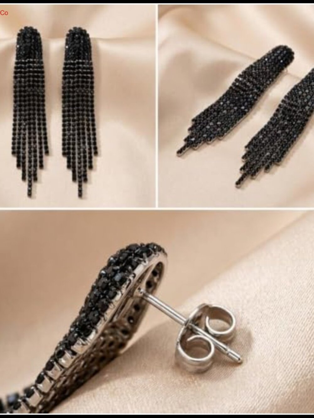 Rhinestone Chandelier Dangle Earrings Crystal Drop Tassel Statement Women - Picture 2 of 6